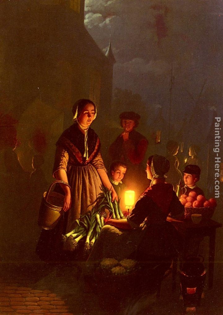 Petrus Van Schendel The Evening Market